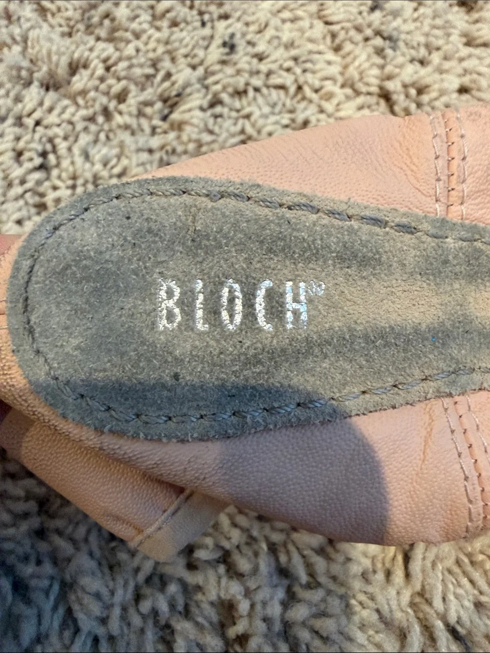 Bloch Kids Pink Ballet Slippers with Heart-Print Insole